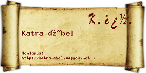 Katra Ábel névjegykártya